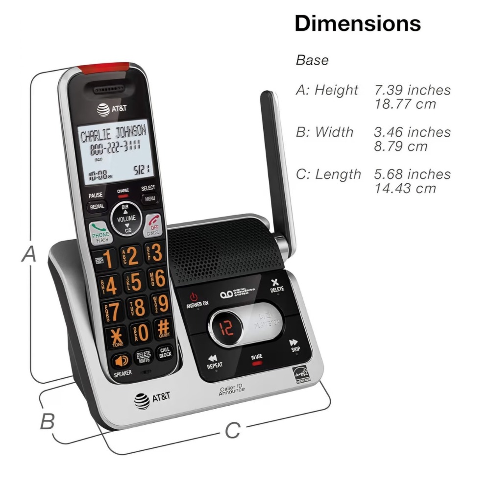 AT&T BL102-4 Cordless Phone Answering System Call Blocking Intercom 4 Handsets - Picture 13 of 16